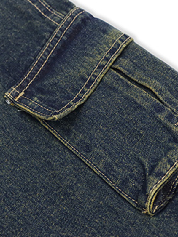 Vaqueros cargo con diseño de bolsillos diferentes para hombre-5
