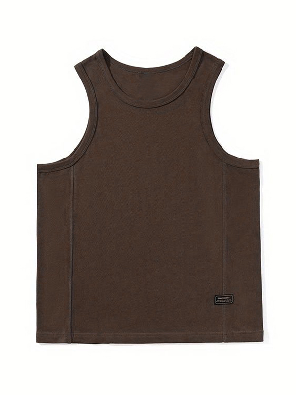 Chaleco suelto liso para hombre-5