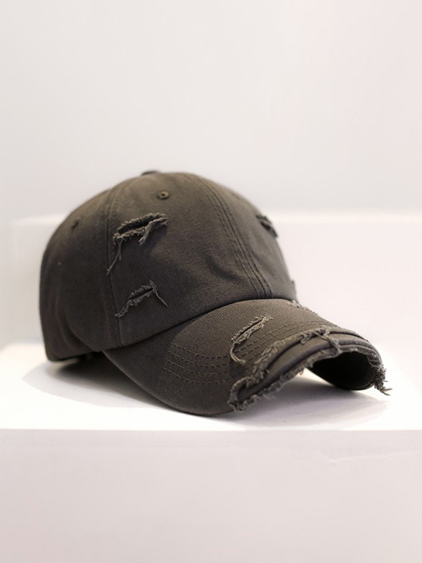 Gorra de béisbol casual rasgada-1